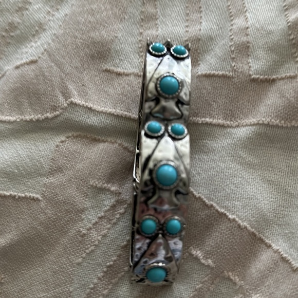 Silver and turquoise bracelet - Picture 2 of 3